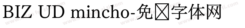 BIZ UD mincho字体转换